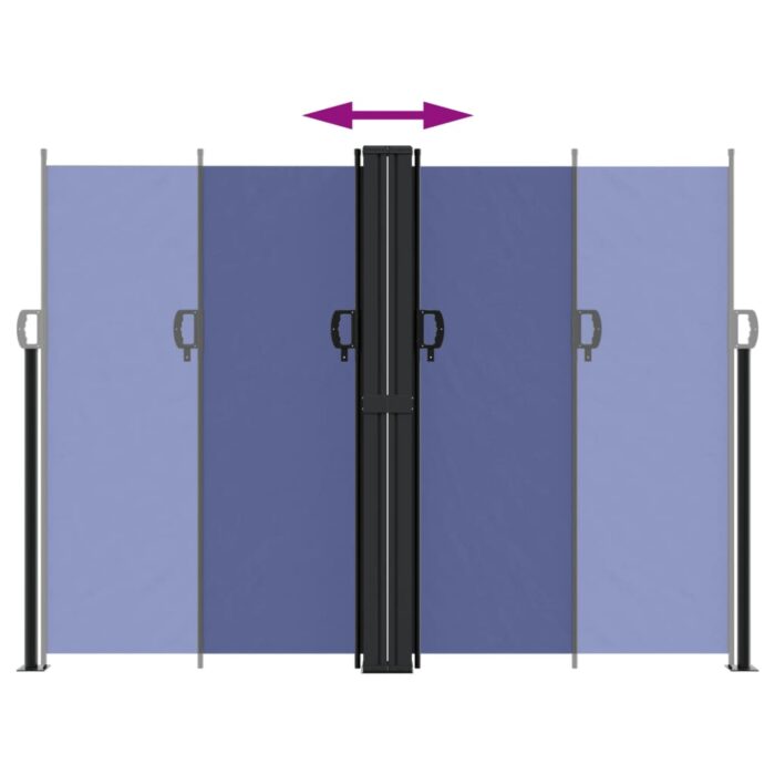 Auvent latéral rétractable bleu 180x1000 cm – Image 3