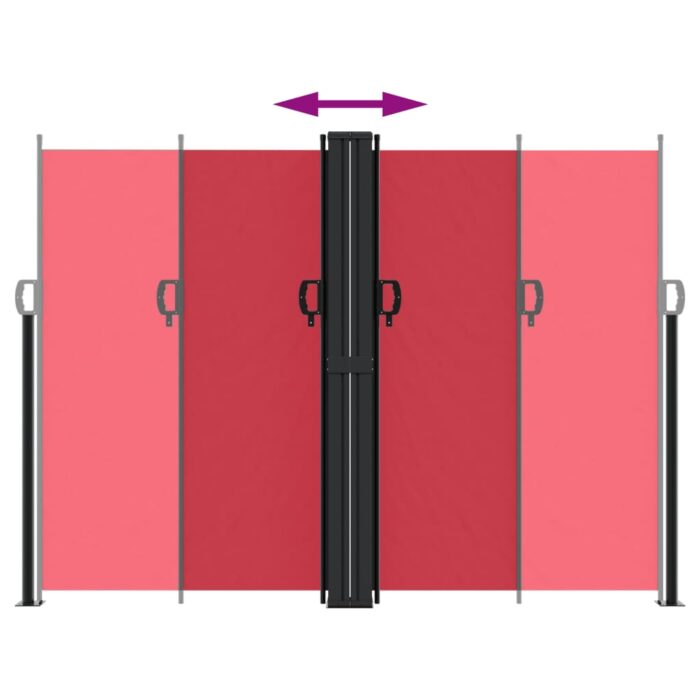 Auvent latéral rétractable rouge 180x1000 cm – Image 3