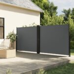 Auvent latéral rétractable anthracite 180x1000 cm