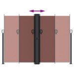 Auvent latéral rétractable marron 180x1000 cm – Image 3