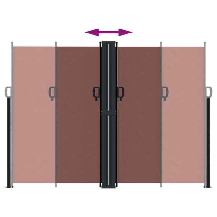 Auvent latéral rétractable marron 180x1000 cm – Image 3