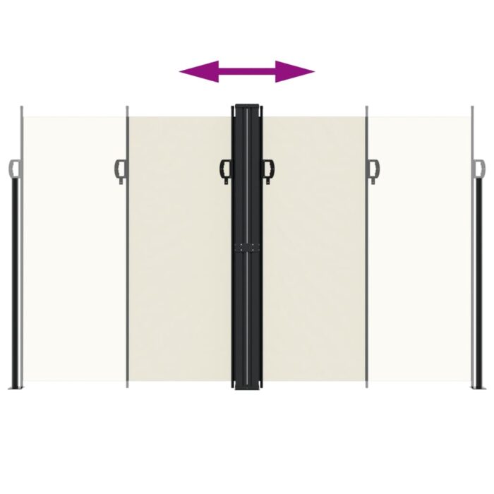 Auvent latéral rétractable crème 200x1000 cm – Image 3