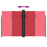 Auvent latéral rétractable rouge 200x1000 cm – Image 3