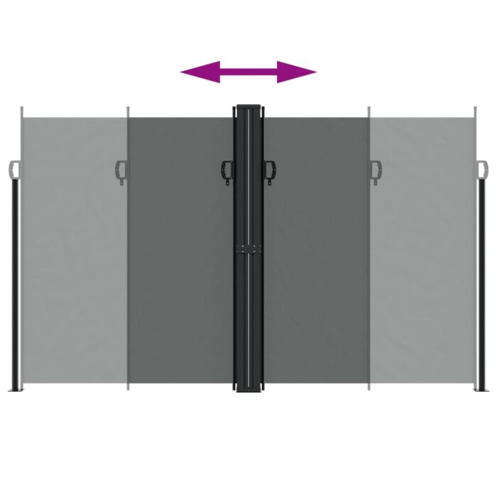 Auvent latéral rétractable anthracite 200x1000 cm – Image 3