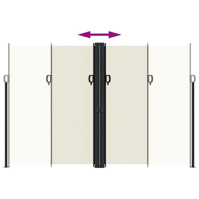 Auvent latéral rétractable crème 220x1000 cm – Image 3