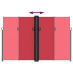 Auvent latéral rétractable rouge 220x1000 cm – Image 3