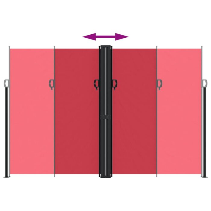 Auvent latéral rétractable rouge 220x1000 cm – Image 3
