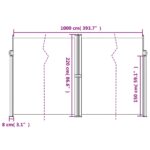 Auvent latéral rétractable taupe 220x1000 cm – Image 8