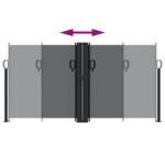 Auvent latéral rétractable noir 120x1200 cm – Image 3