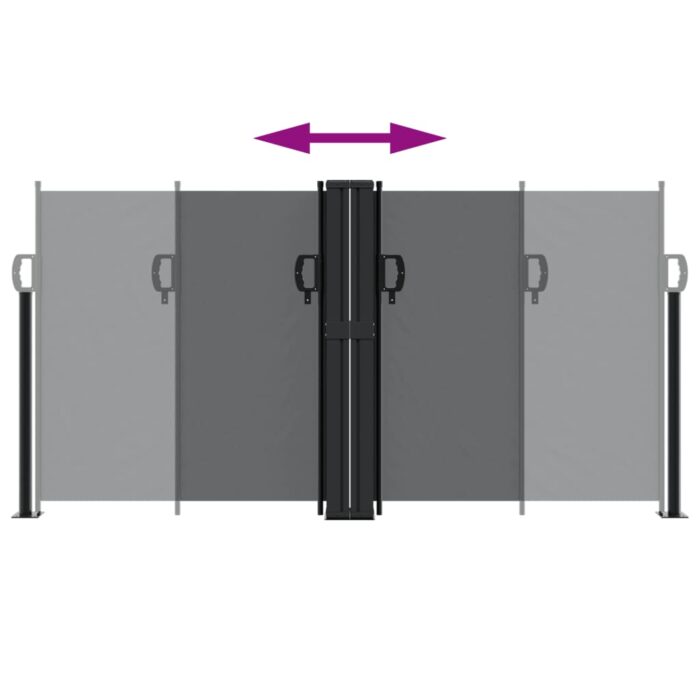 Auvent latéral rétractable noir 120x1200 cm – Image 3