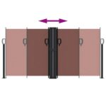 Auvent latéral rétractable marron 120x1200 cm – Image 3