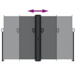 Auvent latéral rétractable noir 160x1200 cm – Image 3