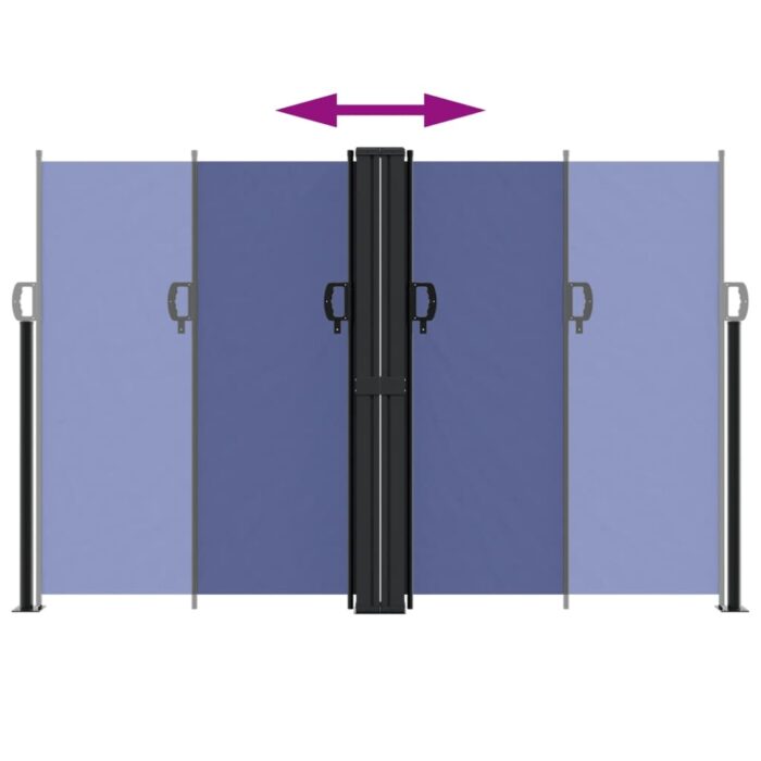 Auvent latéral rétractable bleu 160x1200 cm – Image 3