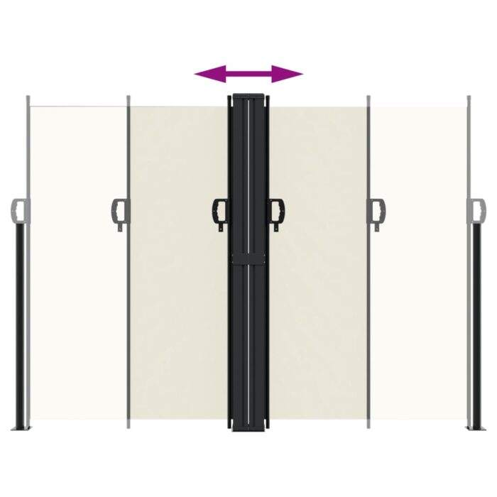 Auvent latéral rétractable crème 180x1200 cm – Image 3