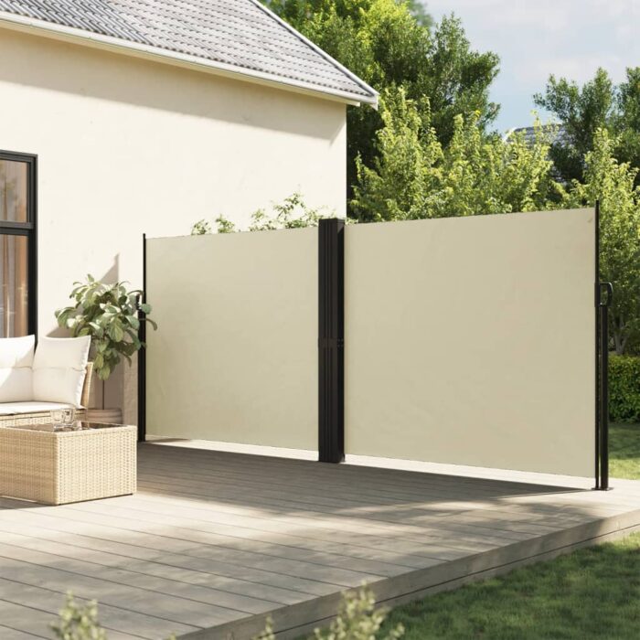 Auvent latéral rétractable crème 180x1200 cm – Image 1