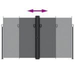 Auvent latéral rétractable Noir 200x1200 cm – Image 3