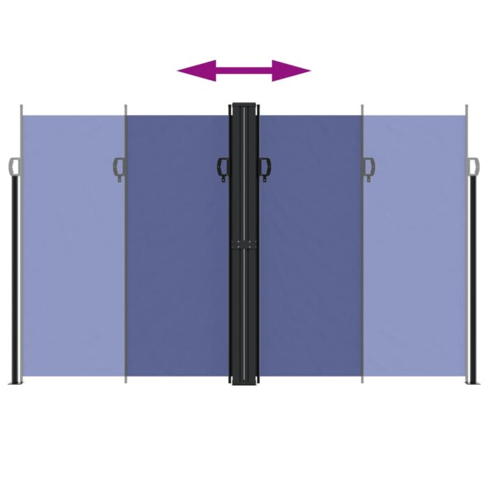 Auvent latéral rétractable bleu 200x1200 cm – Image 3