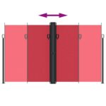 Auvent latéral rétractable Rouge 200x1200 cm – Image 3