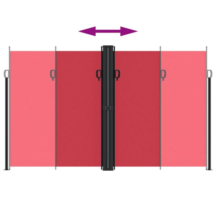 Auvent latéral rétractable Rouge 200x1200 cm – Image 3