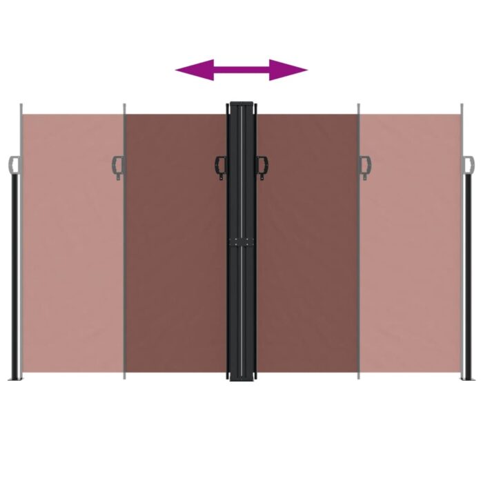 Auvent latéral rétractable Marron 200x1200 cm – Image 3