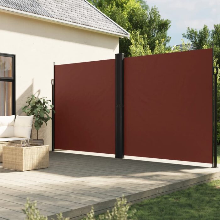 Auvent latéral rétractable Marron 200x1200 cm – Image 1