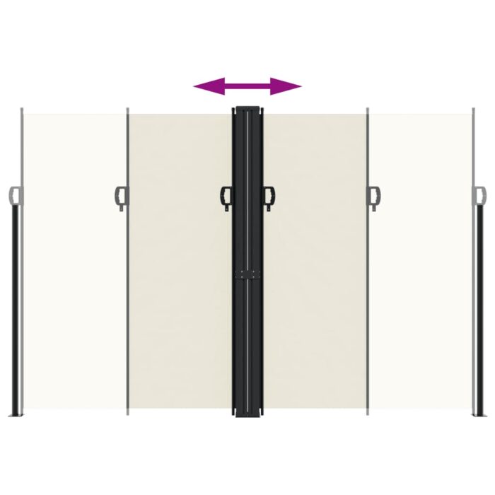 Auvent latéral rétractable Crème 220x1200 cm – Image 3