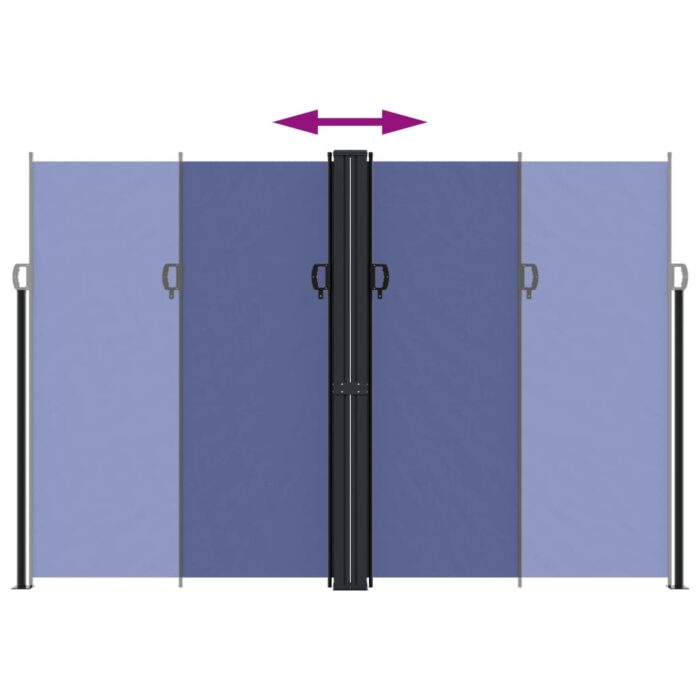 Auvent latéral rétractable bleu 220x1200 cm – Image 3