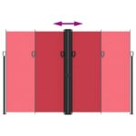 Auvent latéral rétractable Rouge 220x1200 cm – Image 3