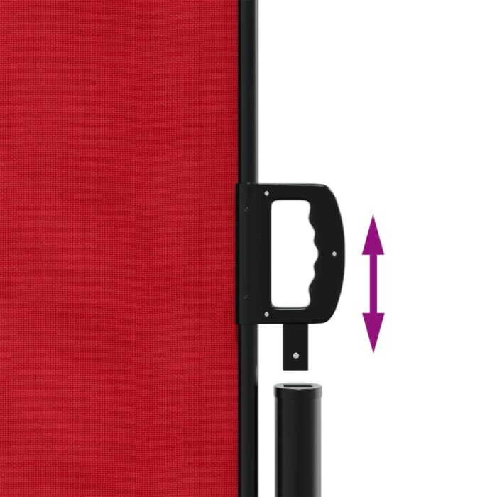 Auvent latéral rétractable Rouge 220x1200 cm – Image 4