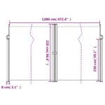 Auvent latéral rétractable Marron 220x1200 cm – Image 8