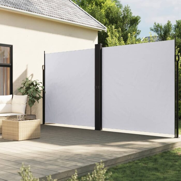 Auvent latéral rétractable blanc 220x1200 cm – Image 1