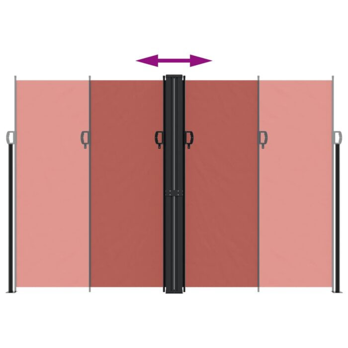 Auvent latéral rétractable terre cuite 220x1200 cm – Image 3