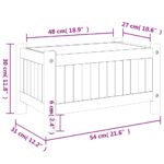 Jardinière avec doublure 54x31x30 cm bois massif d'acacia – Image 7