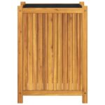 Jardinière avec doublure 54x31x75 cm bois massif d'acacia – Image 2
