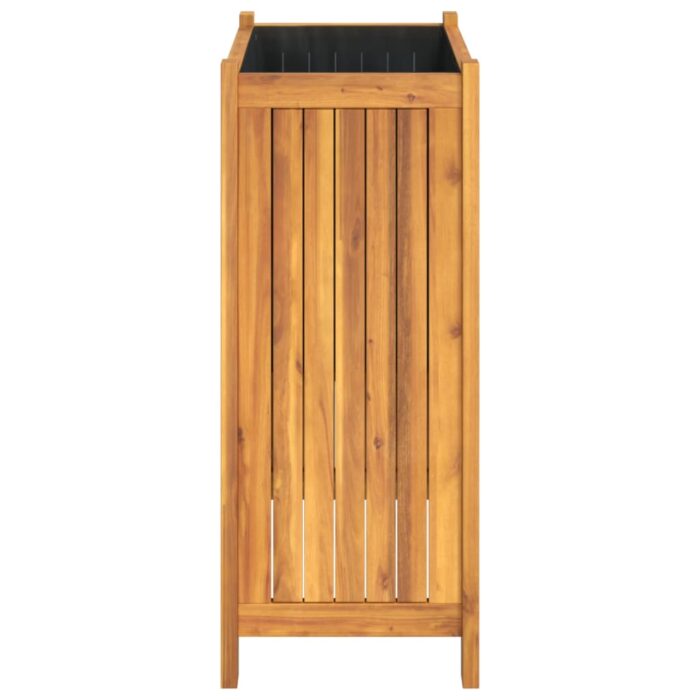 Jardinière avec doublure 54x31x75 cm bois massif d'acacia – Image 4