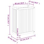 Jardinière avec doublure 54x31x75 cm bois massif d'acacia – Image 7
