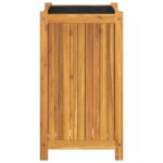 Jardinière avec doublure 42x42x75 cm bois massif d'acacia – Image 2
