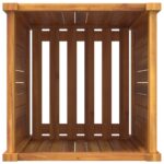 Jardinière avec doublure 42x42x75 cm bois massif d'acacia – Image 6