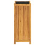 Jardinière avec doublure 42x42x100 cm bois massif d'acacia – Image 2