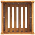 Jardinière avec doublure 42x42x100 cm bois massif d'acacia – Image 6