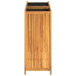 Jardinière avec doublure 84x42x100 cm bois massif d'acacia – Image 4