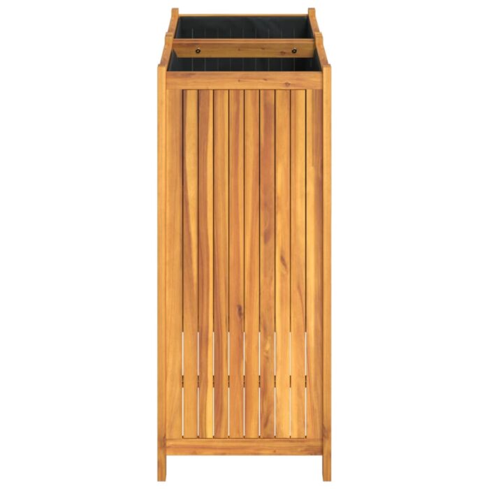 Jardinière avec doublure 84x42x100 cm bois massif d'acacia – Image 4