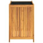 Jardinière avec doublure 50x50x75 cm bois massif d'acacia – Image 4