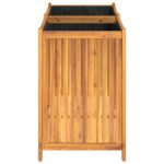 Jardinière avec doublure 100x50x75 cm bois massif d'acacia – Image 4