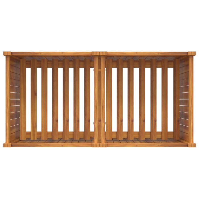 Jardinière avec doublure 100x50x75 cm bois massif d'acacia – Image 6