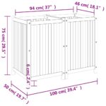 Jardinière avec doublure 100x50x75 cm bois massif d'acacia – Image 7