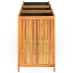 Jardinière avec doublure 150x50x75 cm bois massif d'acacia – Image 4