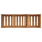 Jardinière avec doublure 150x50x75 cm bois massif d'acacia – Image 6