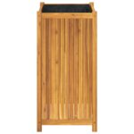 Jardinière avec doublure 50x50x100 cm bois massif d'acacia – Image 2