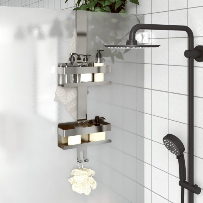 Support de douche suspendu acier inoxydable 304 brossé – Image 1
